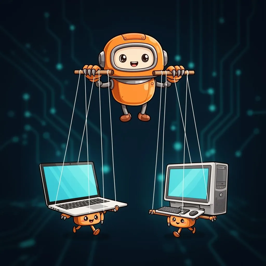 Agente de IA personalizado controlando dispositivos como un titiritero